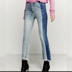 McGuire Button Fly Two Tone Valletta Cropped Jeans 26 A11